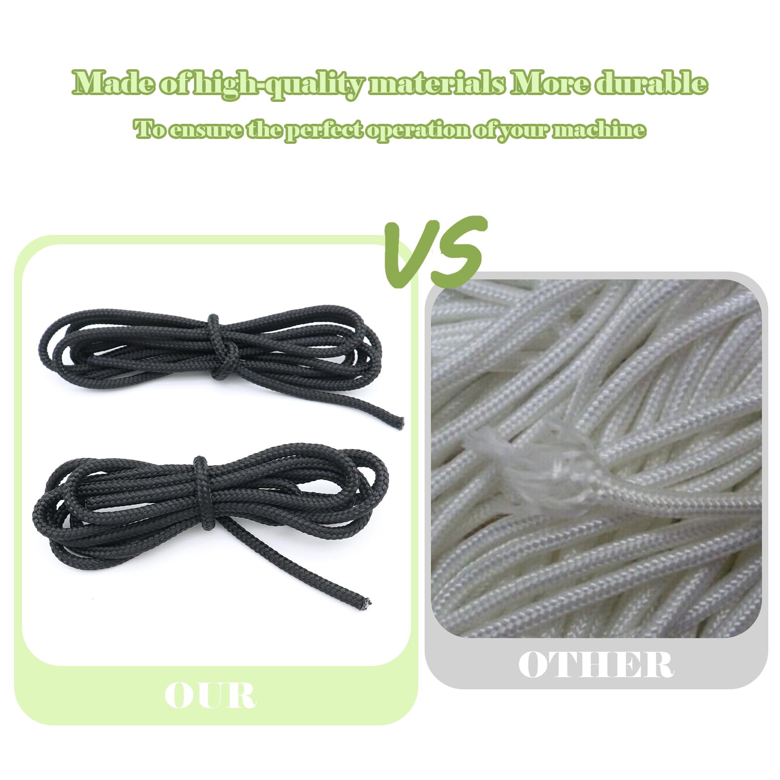 Premium Braided Starter Rope Roll - #6 Size (3/16") 25 Feet Long For Small Engines