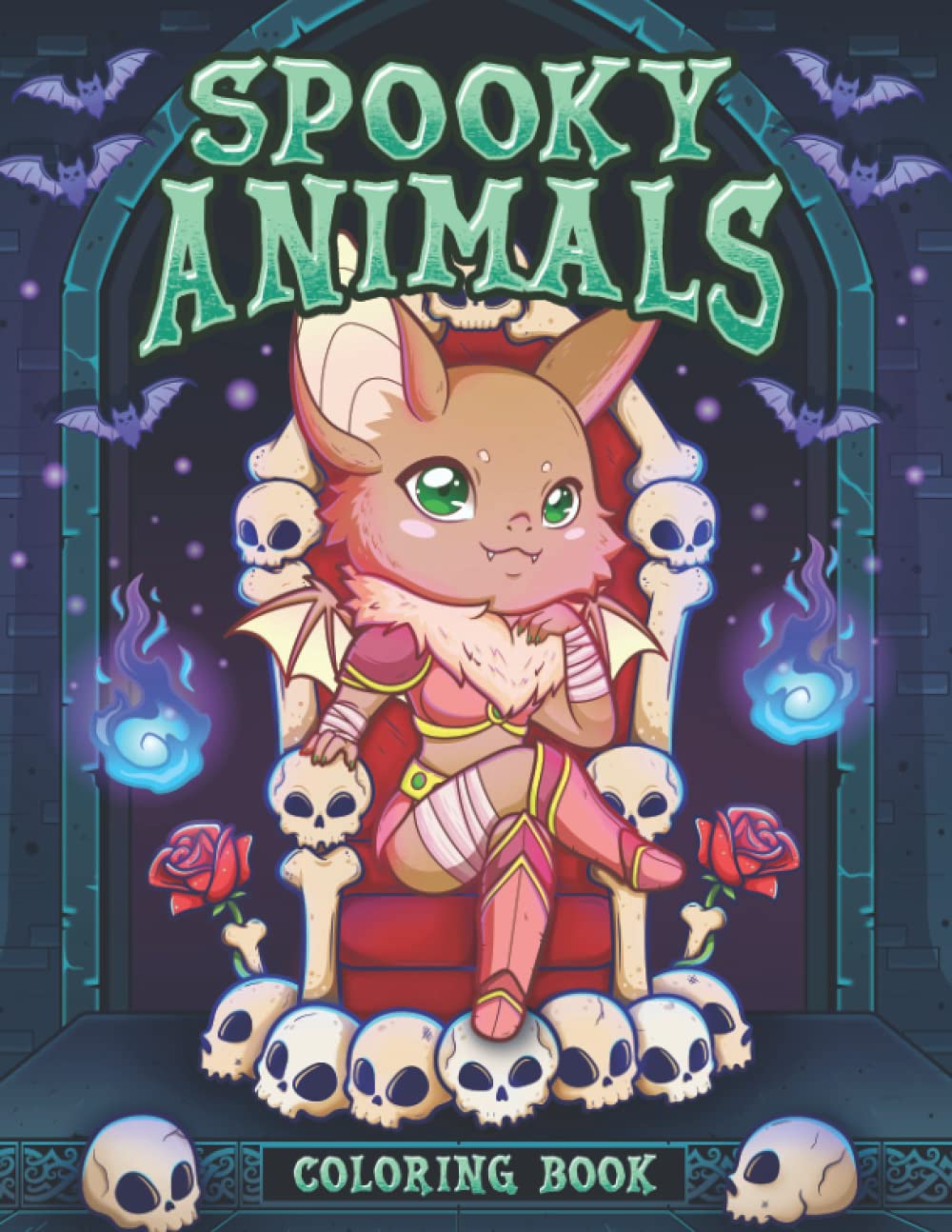 Spooky Animals Coloring Book: Cute and Creepy Anthropomorphic Animals Coloring for Adults with a Dark Horror Theme