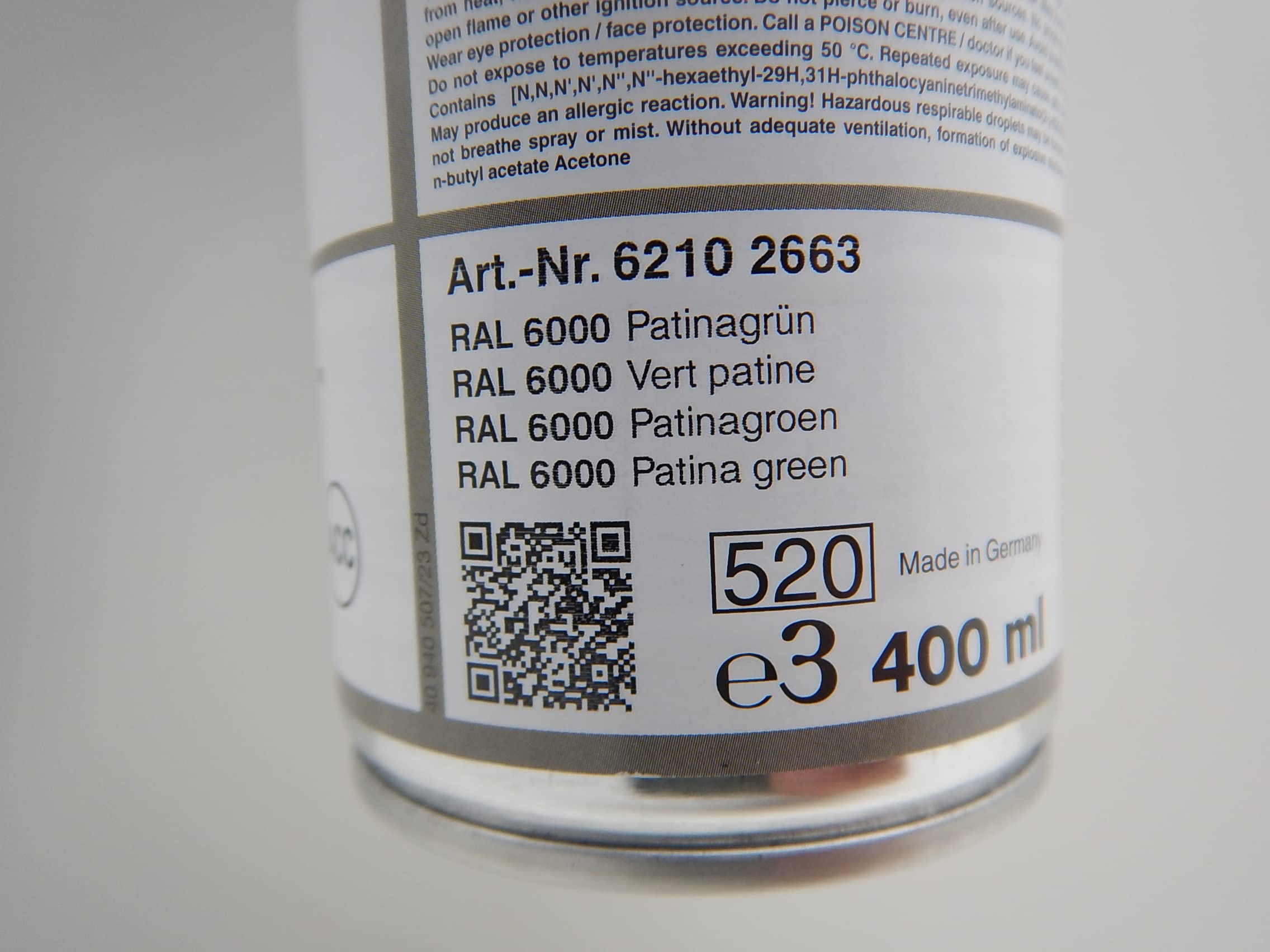 Patynowa zieleń zielona RAL 6000 lakier w sprayu w sprayu 400 ml (3)