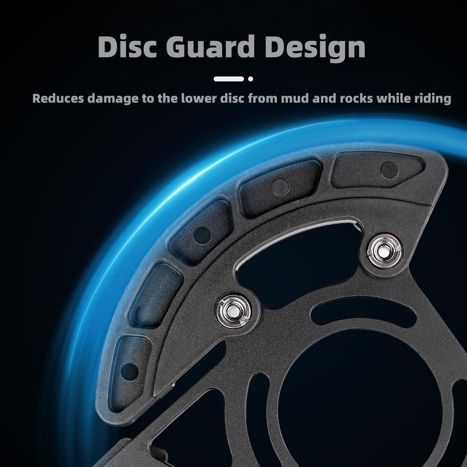 Guida per catena da mountain bike a disco singolo, contenitore per catena di bicicletta compatibile con rotore a disco 32T-38T, facile da montare su ISCG03 ISCG05 per i ciclisti, protezione