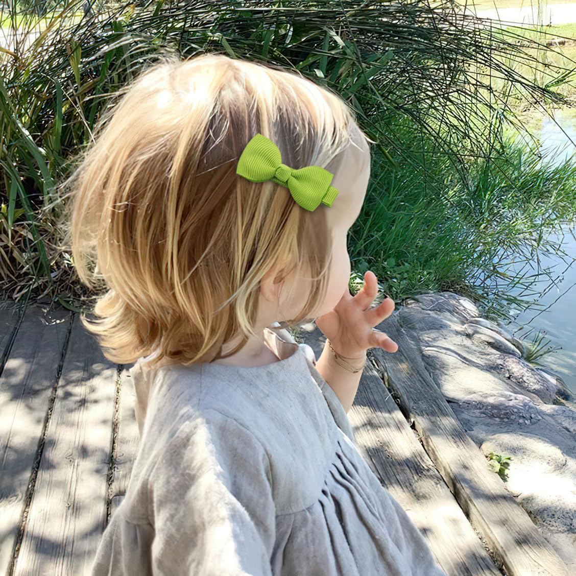 CÉLLOT Baby Girls Hair Clips 25PCS Fully Lined Tiny 2" Hair Bows Alligator Clips for Infants Toddlers thumbnail