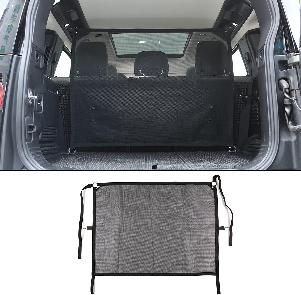 Pet Restraint Net Dog Fence Car Backseat Divider Vehicle Gate Cargo Area Travel Trunk Mesh Net Screen for Land Rover Defender 110 2020 2021 (Style B)