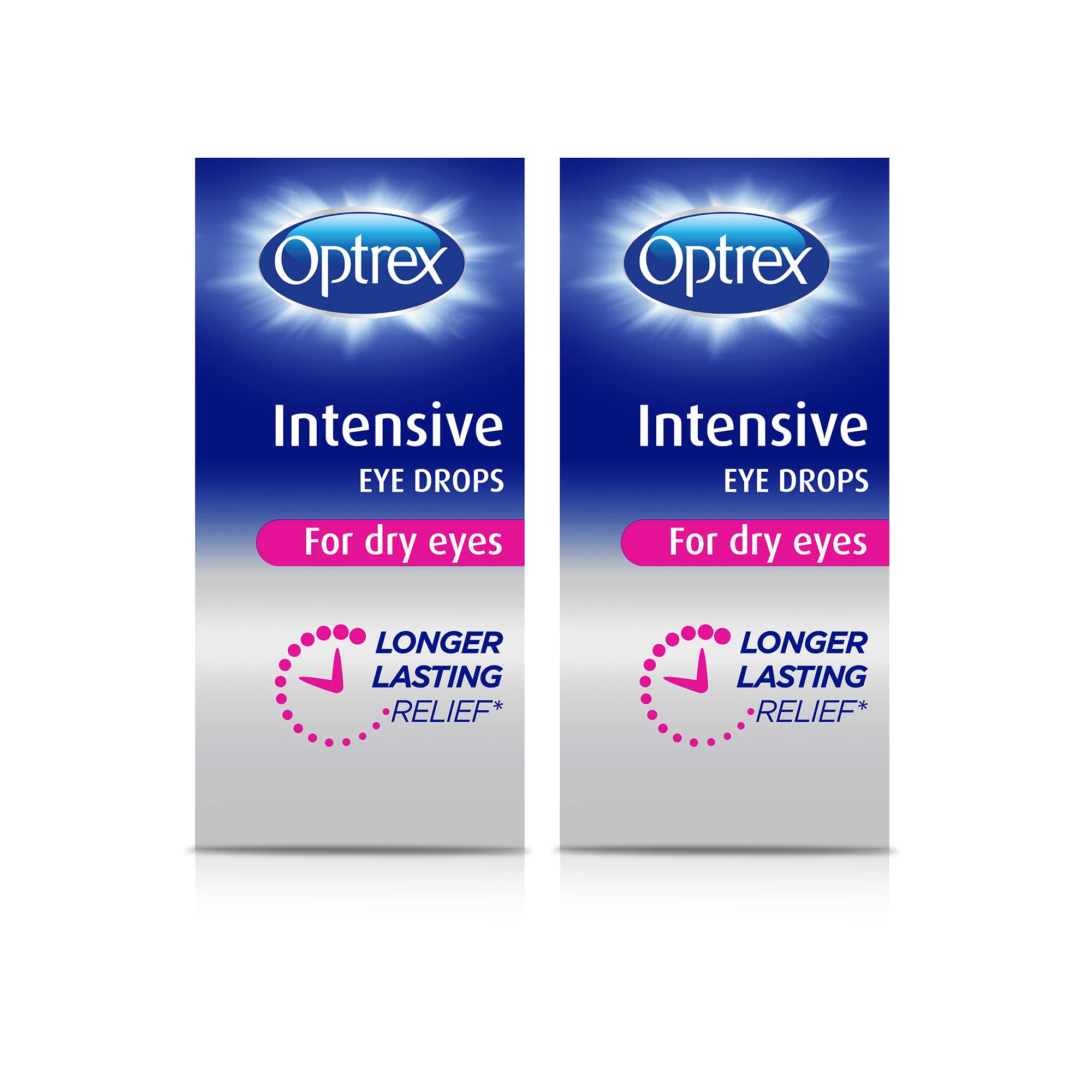 OptrexIntensive Eye Drops, Long Lasting Relief for Dry Eyes, 10ml (Pack of 2, 20ml)