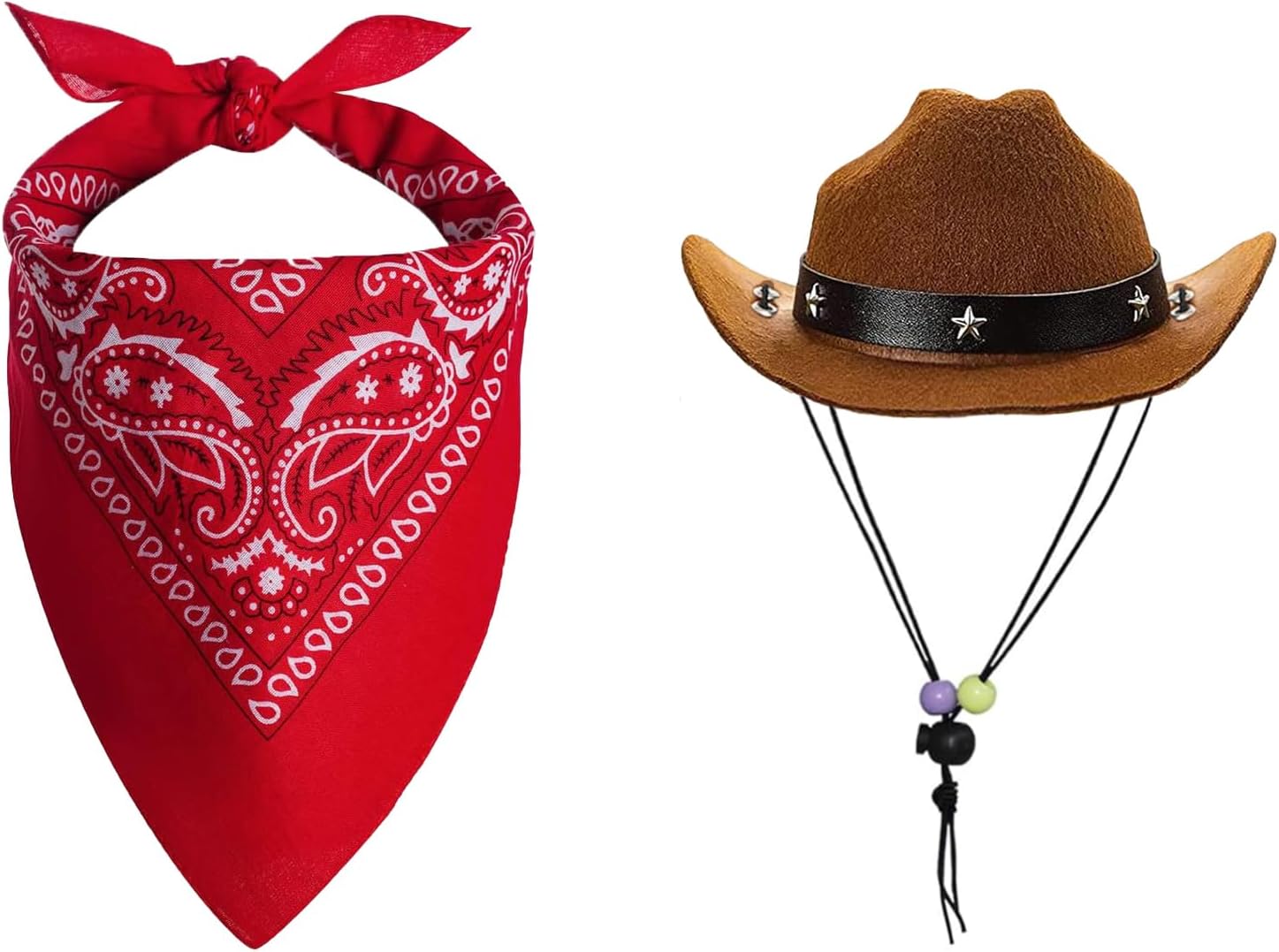 Disfraz de Vaquero para Perros y Gatos - Sombrero y Pañuelo