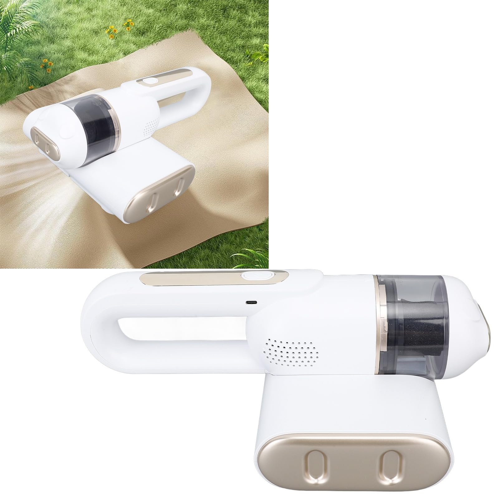 Acouto Bed Cleaner 6 Speed ​​Digital Display 10kPa Wysokie Ssanie Ręczne Głębokie Odkurzacz Mattr 100W Potężny, Który z łatwością do Włosów, Inne Zapewniające Szczepienia Próżniowe
