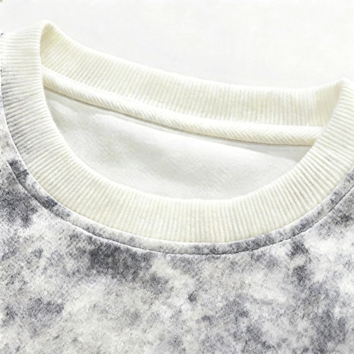 Men's Washed Crewneck Sweatshirt Oversized Streetwear | Washed Pattern With Oversized Crewneck Fit And For Streetwear, Campus, And Casual Daily Outfits