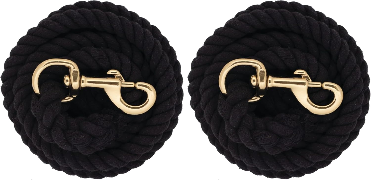 Weaver Leather Color Cotton Lead Rope with Brass Plated 225 Snap (Pack of 2)