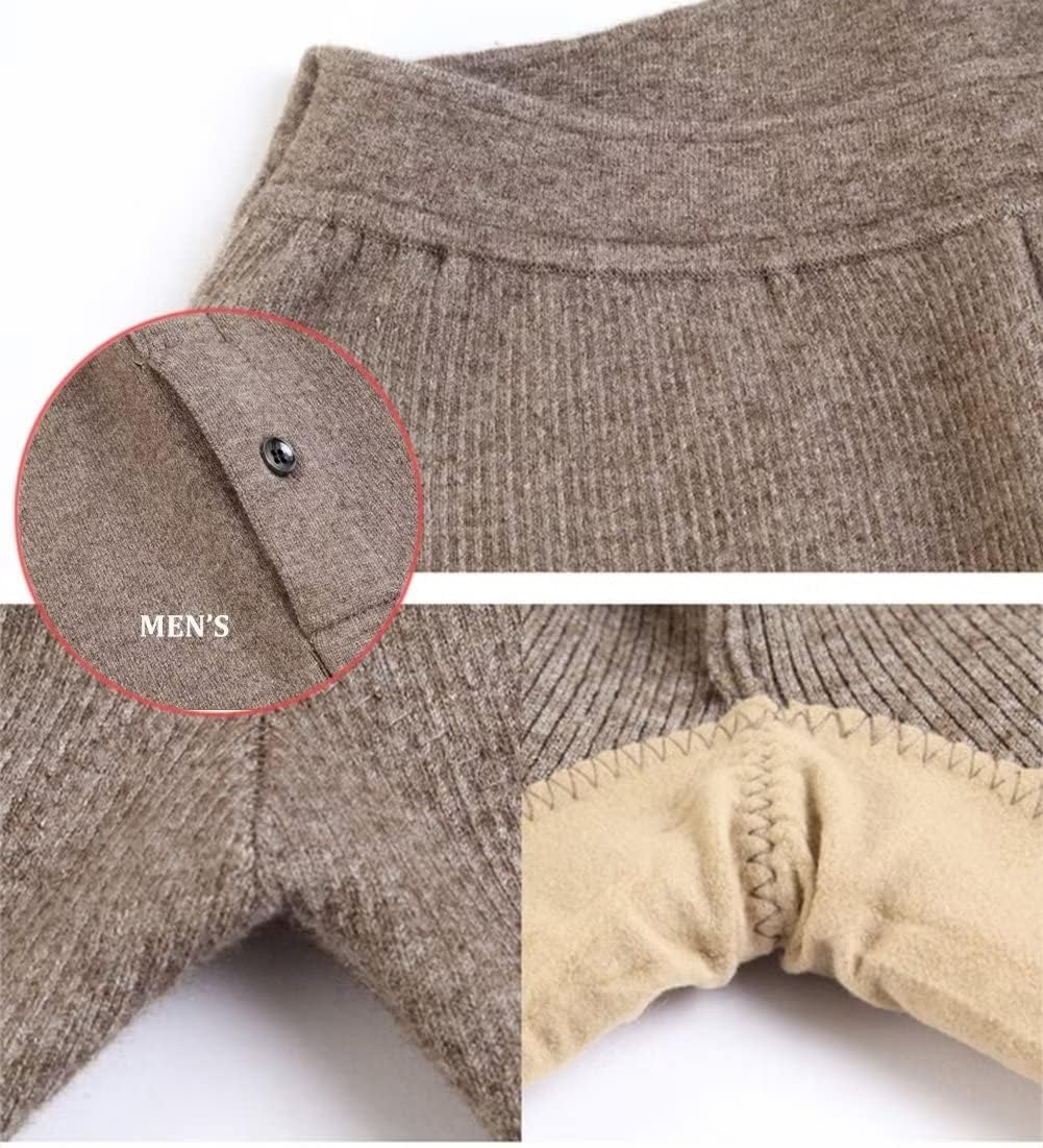 HNVAVQ 100% Cashmere Thermal Underpants Warm Baselayer Trousers Leggings Pants Mens Womens Thermal Underwear Bottoms