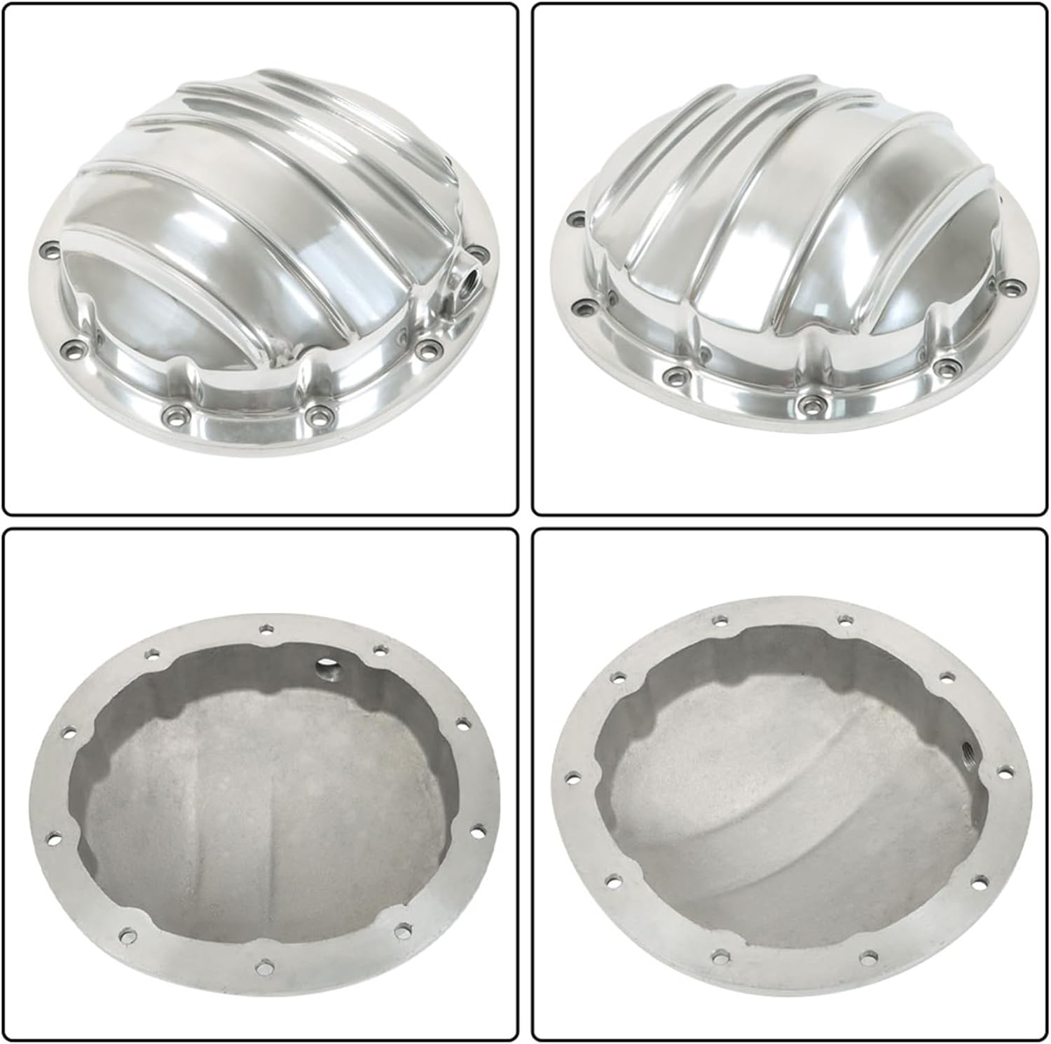 GXYWADY Differential Cover 8.5 and 8.6 Ring Gear Diff Cover Cast Aluminum Replacement for Chevy Replacement for GM Intermediates 1964-Up (all A-B-C-G-K-0 Axles)