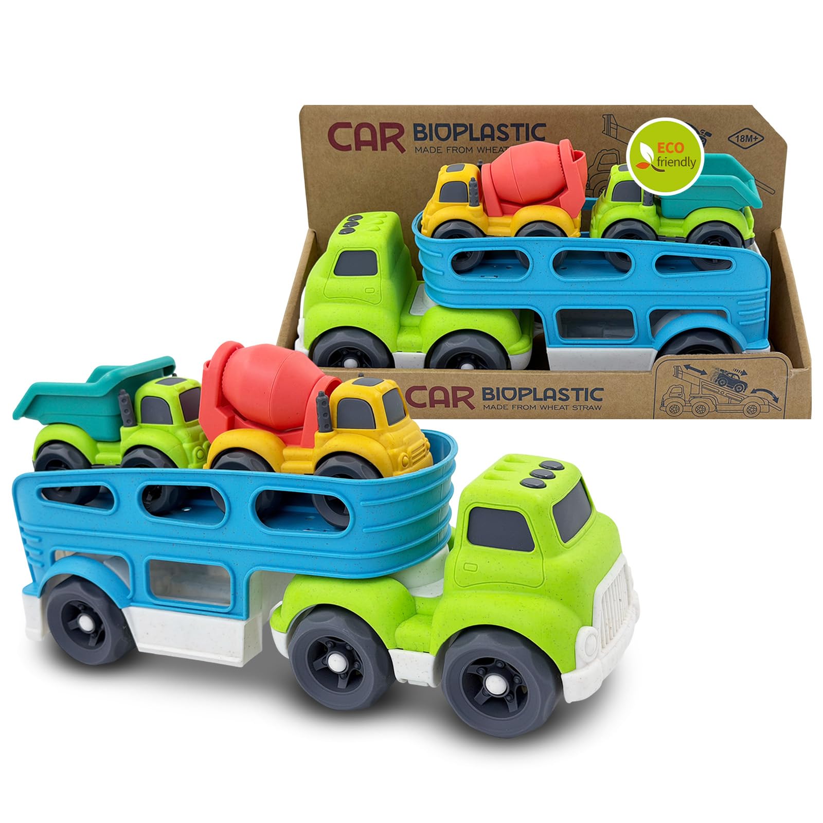 Set giocattolo 3 in 1 con camion ribaltabile e miscelatore, per