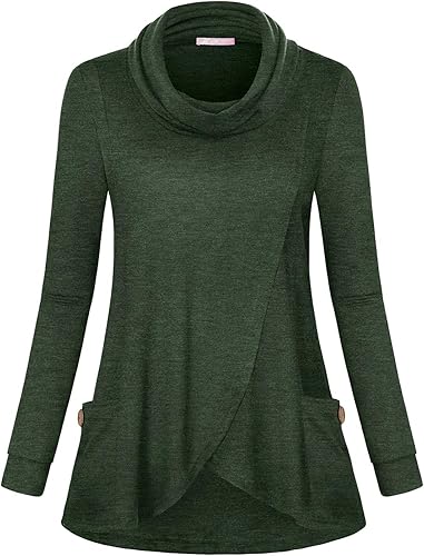 Miniatura 2 de Joymom Sudadera de maternidad con cuello vuelto cálido para lactancia materna