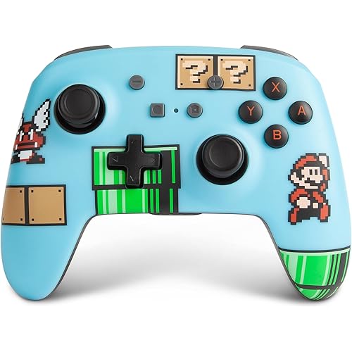 PowerA Enhanced Wireless Controller for Nintendo Switch - SMB3, Switch Lite/Switch-OLED Model, Nintendo Switch 2, Gamepad, game controller, Bluetooth controller (Amazon Exclusive)