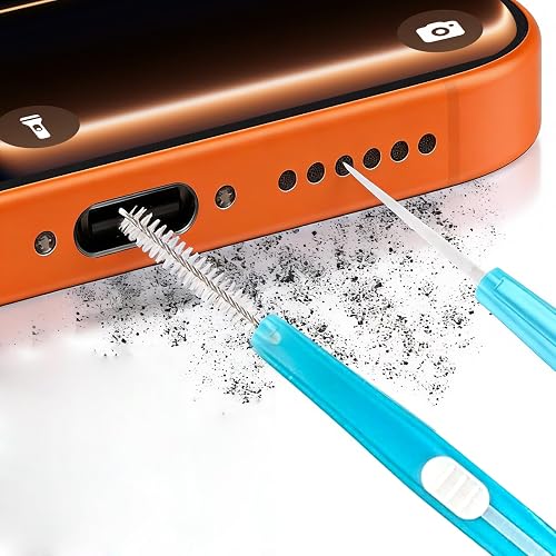 Selfdefine 5-Pack Phone Cleaning Kit with Dual-Sided Nylon Brush & Hook for Charging Port and Speaker Cleaning