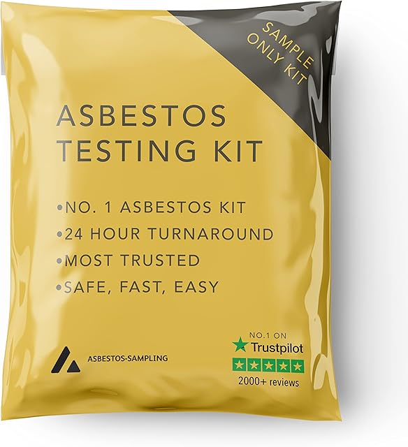 Asbestos Test Kit (1 Sample Only) Includes SAME DAY UKAS Lab Testing Fee, Instructions, Return Postage