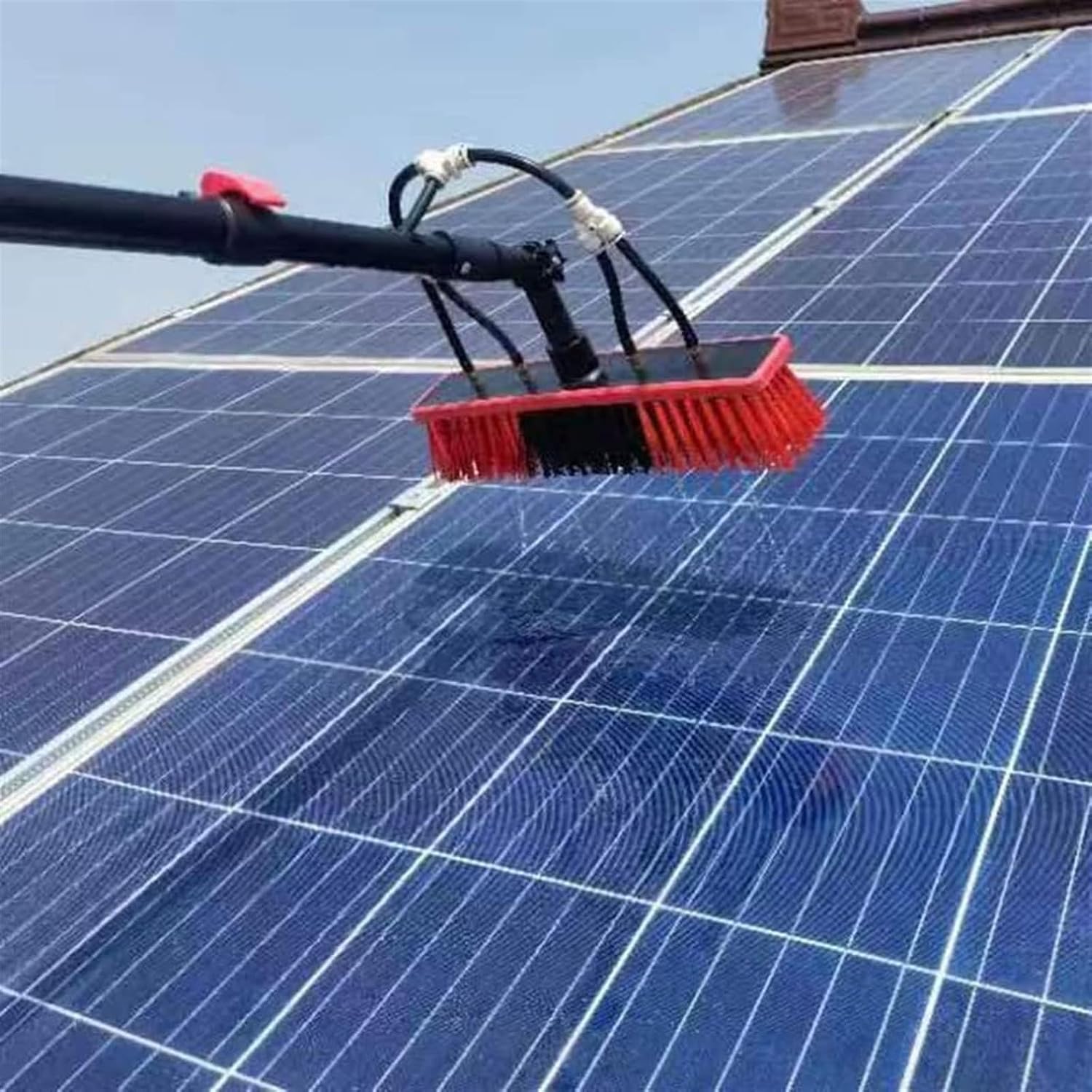 Water Fed Window Cleaning Pole Water Fed Cleaning System, 3-in-1 Aluminum Outdoor Window Cleaner, Cleaning Tool for Window Glass, Solar Panel (Color : 6m)