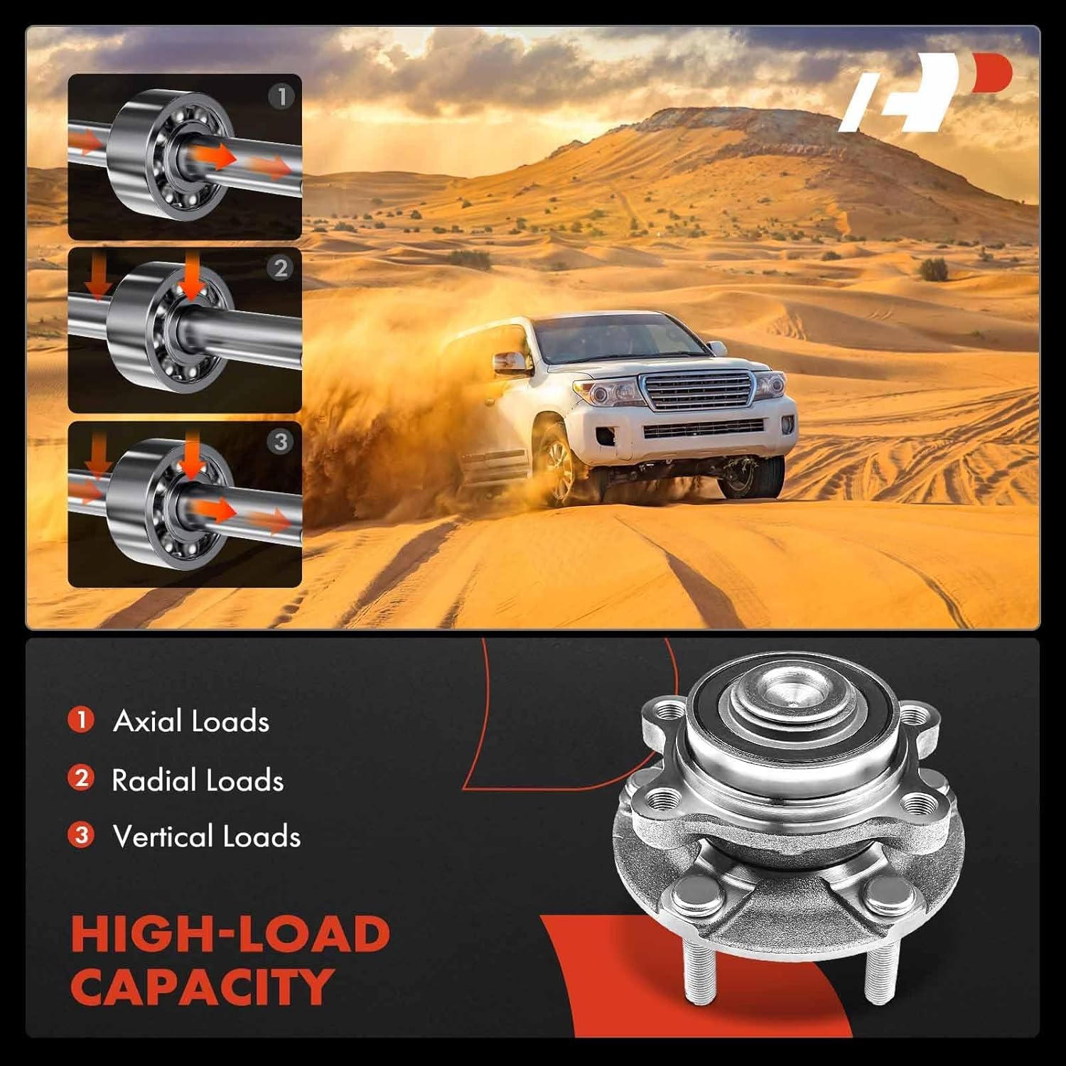 A-Premium 2 x Front Wheel Bearing and Hub Assembly Compatible with Infiniti G35 2003-2007, Nissan 350Z 2003-2009, RWD Only - Image 5