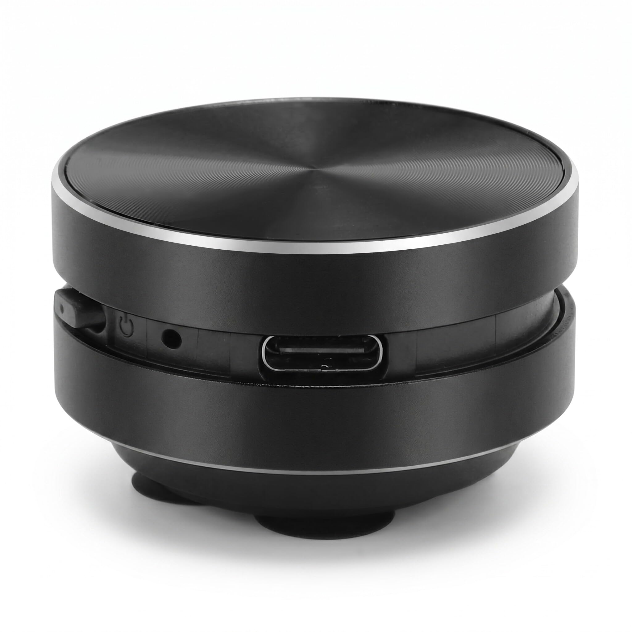 Zunate Głośnik Bluetooth z przewodem kostnym, przenośny, bezprzewodowy głośnik z przyssawką, stereo Bass, przenośny, mały, bezprzewodowy głośnik do łazienki, na zewnątrz (czarny)