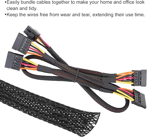 Miniatura 4 de Telar de alambre expandible de PET de 25 pies, 3/4 pulgadas, funda de alambre trenzado de PET