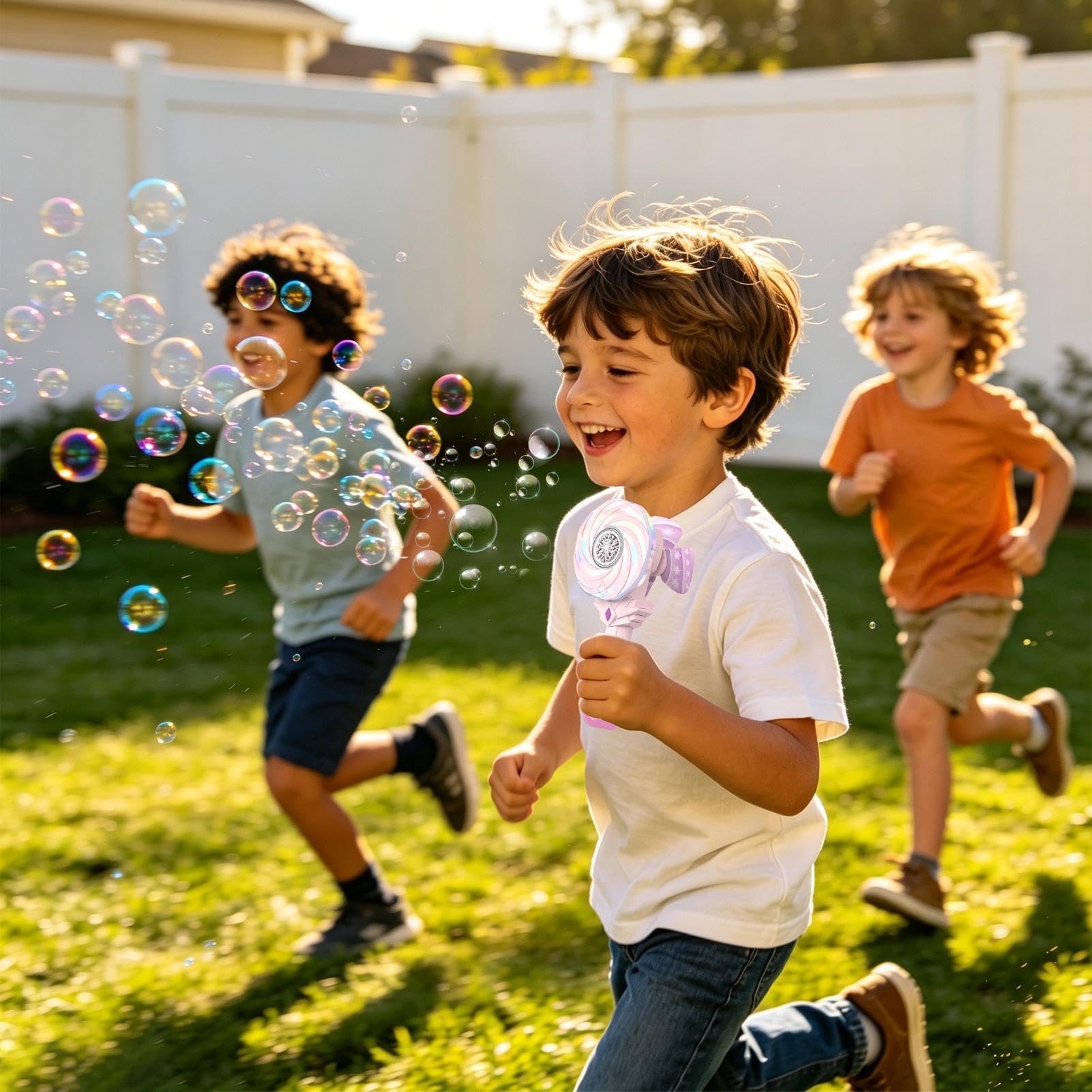 Macchina Bolla per Festa Mulinello Portatile | Bacchetta Bolla Macchina Per Con Luce Per Ragazzi Ragazze Esterno Giardino Prato Spiaggia Scuola Compleanno