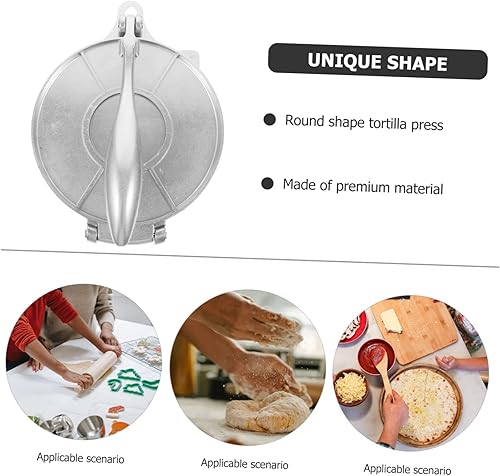 Miniatura 8 de NAMOARLY Prensa de masa Troqueles de metal Prensa de tortilla de harina de acero Prensa de bola de masa Masa Tortillas Harina Pan Molde sándwich