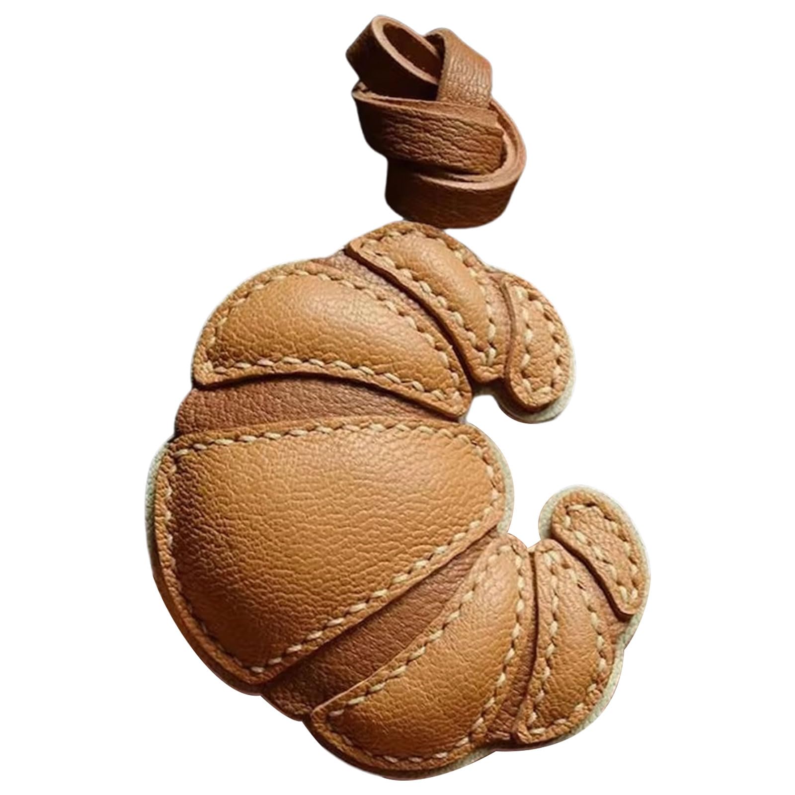Zhouyqx As Shown Practical Leather Horn Bag Charm Elegant Leather Horn Bag Attachment Hanging Decoration For Sophisticated Looks