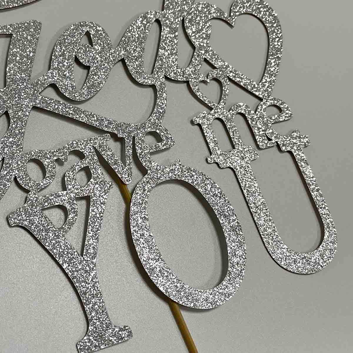 God Gave Me You Cake Topper for Wedding/Engagement/Marriage Party Decorations,Double Sided Silver Glitter