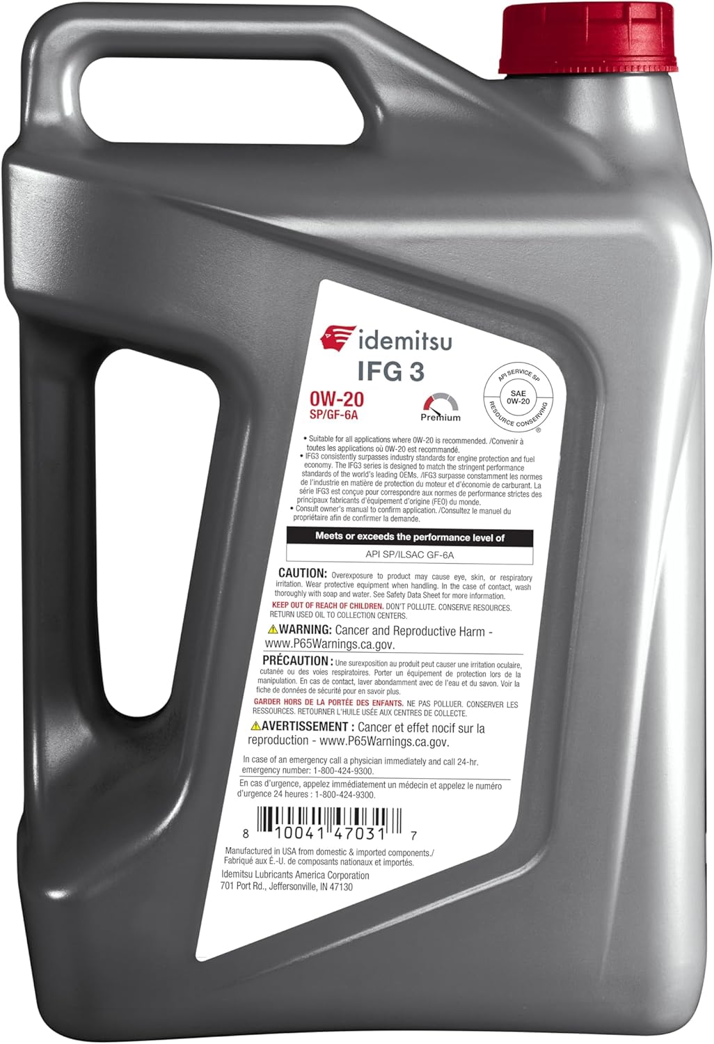 Idemitsu IFG 3 0W-20 Motor Oil Full Synthetic- 5 Quart | SP/GF-6A Certified Engine Oil for TGDI & PFI Engines | Engineered for Maximum Efficiency and Protection - Image 2