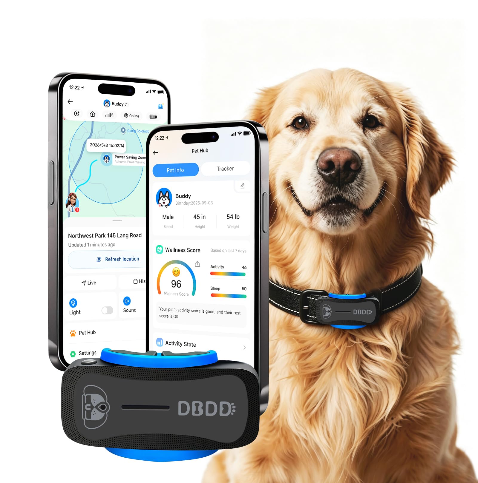 DBDD AI GPS Dog Tracker