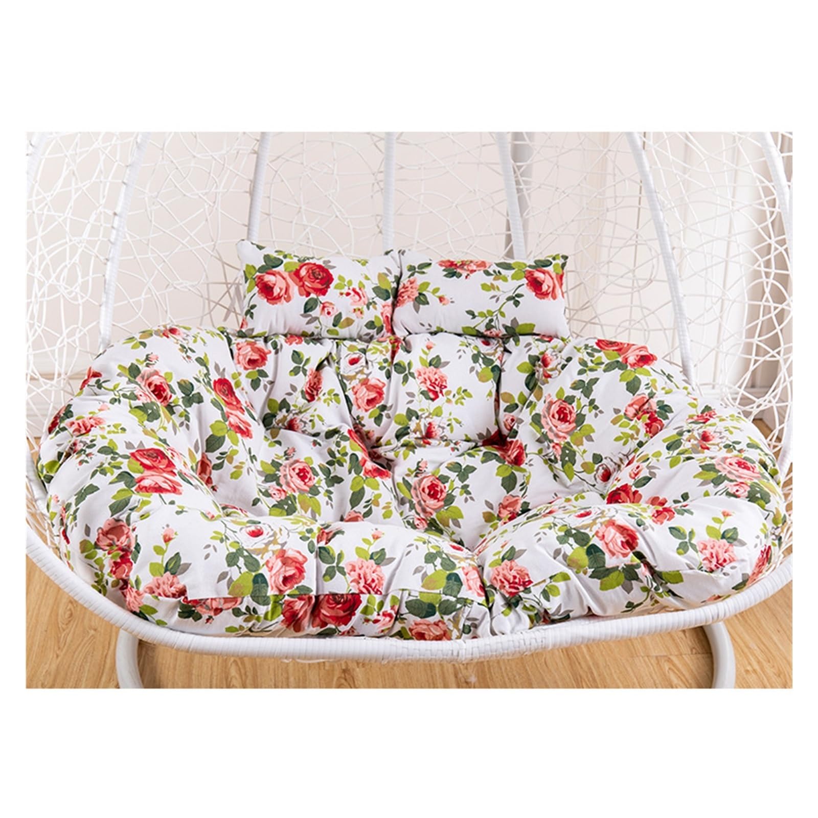 Meiiron Double Egg Chair Cushion Outdoor, Double Hanging Wicker Rattan Egg Swing Cushion Replacement, 2 Person Hanging Egg Hammock Chair Seat Cushion(Color 20)