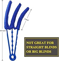 Vista 4 de Hiware Limpiador de Persianas de Ventana Cepillo Plumero con 5 Fundas de Microfibra - Herramientas Limpiadoras de Persianas para Contraventanas