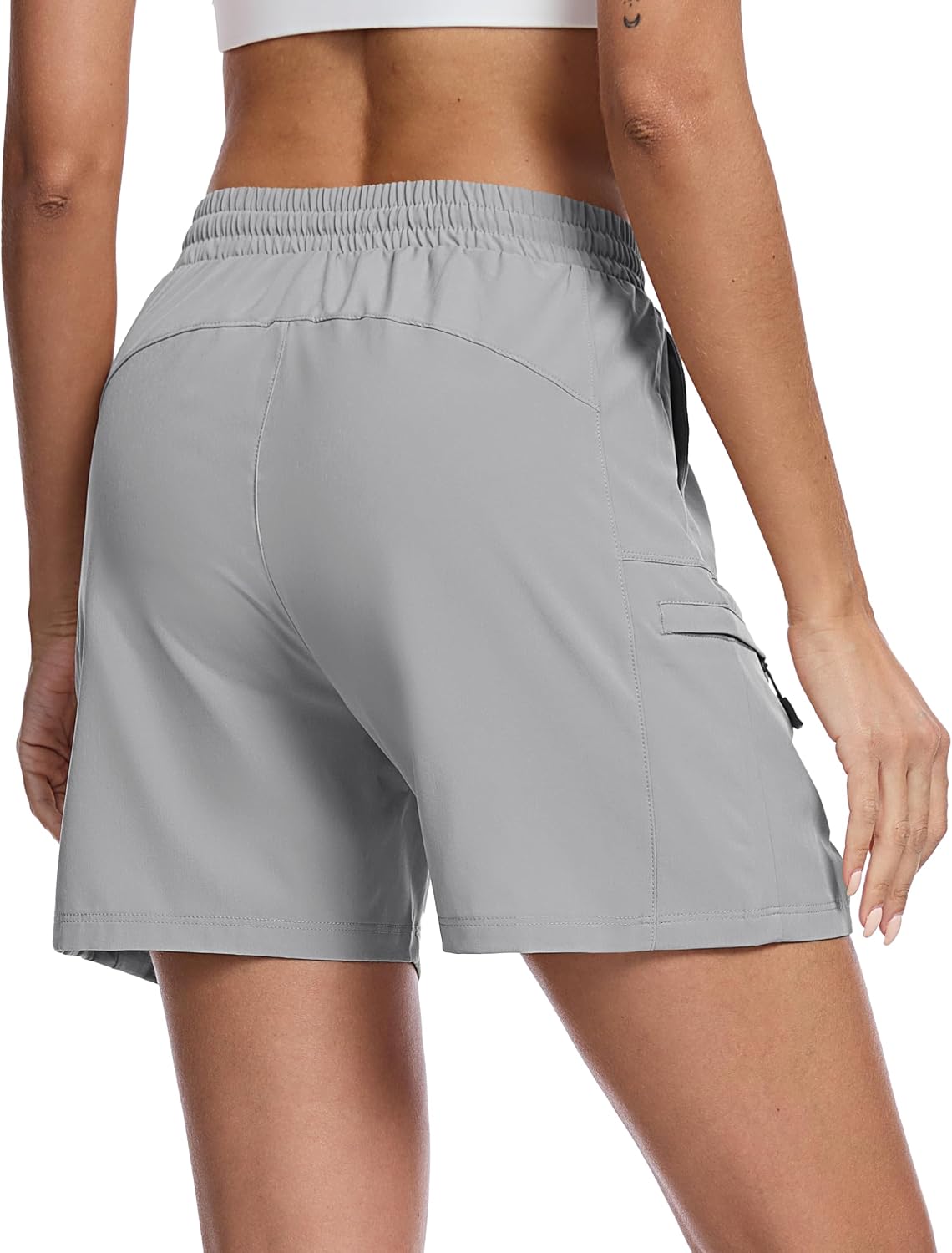 TACVASEN Women's 5" Hiking Cargo Shorts Lightweight UPF 50+ Quick Dry Athletic Shorts with Pockets Golf Outdoor Summer image 2