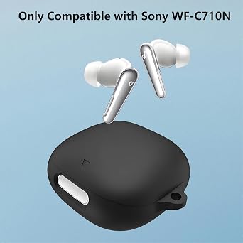 Case Cover Compatible with Soundcore Liberty 4 Pro by Anker Earbuds | Soft Silicone Liberty 4 Pro Protective Case with Cleaner Kit with Carabiner Keychain Accessories (Black)