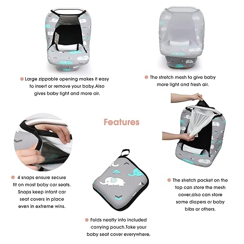 Miniatura 3 de Fundas elásticas para asientos de automóvil para niños y niñas, toldo de automóvil para primavera, otoño e invierno, cómodo, transpirable,