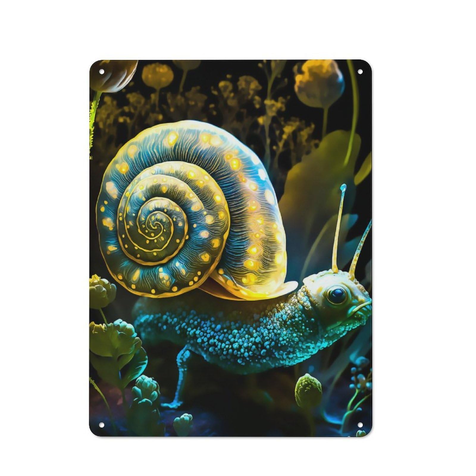 Junmoney Snail 40X30cm Retro Metal Plaque With For Garage Or Workshop, Housewarming Present For People Styling Garage And Workshop