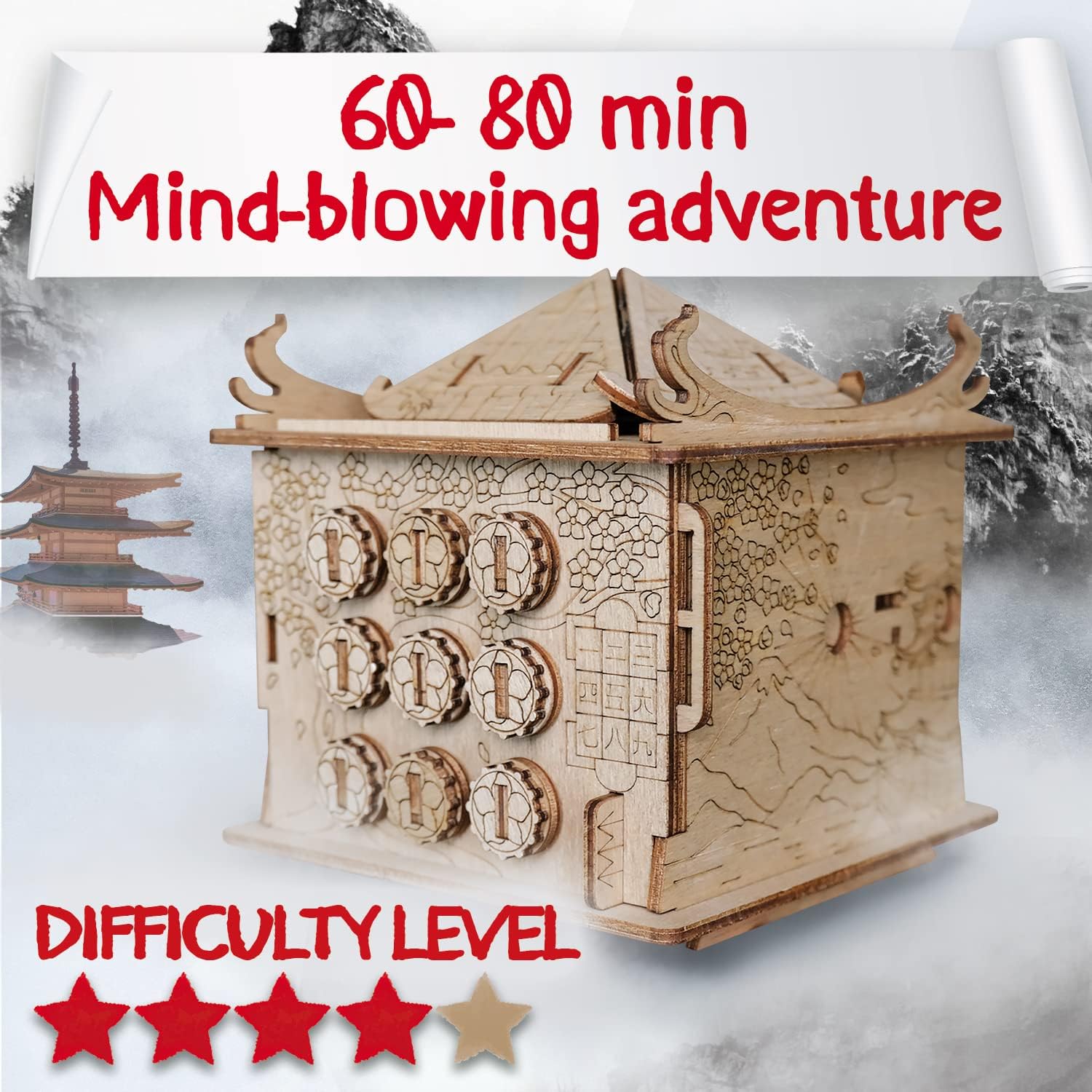 ESC WELT House of Dragon Puzzles Box, 3D Escape Game Money Box, Brain Teaser Puzzles for Adults & Teens - Image 3