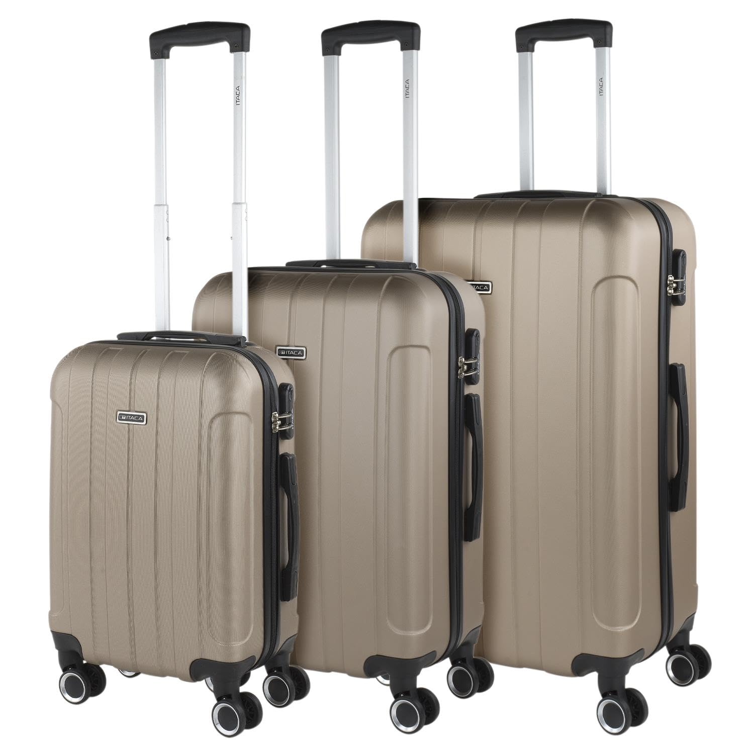 ITACA - Maleta Mediana con 4 Ruedas Giratorias para Viajes Largos Tipo Trolley Ideal como Maletas de Viaje Grandes 23 Kilos y Maleta Viaje Mediana Resistentes, Amarillo — view 90
