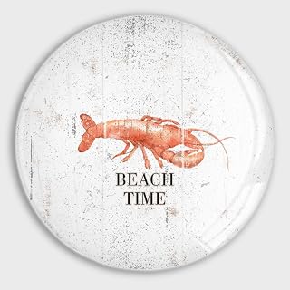 Beach Time Lobster Fridge Magnets Ocean Time Coastal Refrigerator Magnets Glass Fridge Magnets for Whiteboard Kitchen Funny Sticker for Home Decoration Office Locker