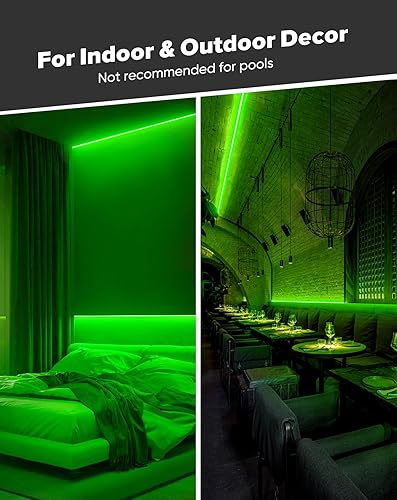 Vista 48 de Shine Decor Cuerda de Luz LED COB CA 120V, 800lm Ultra Brillante, Tira de Neón ETL IP65 Impermeable Resistente al Frío, Iluminación en Cinta Sin