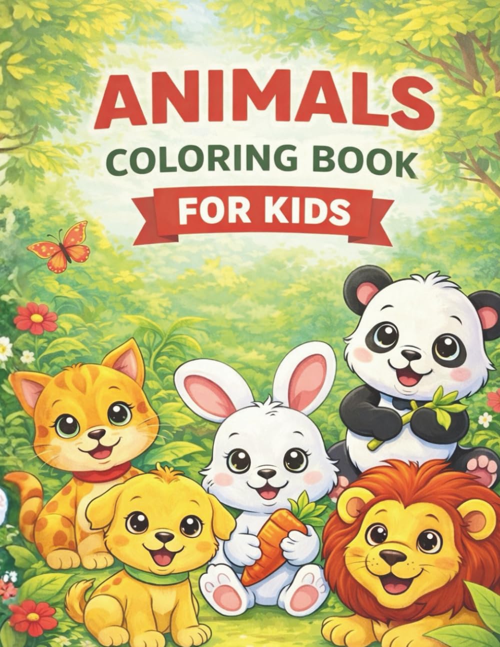 Animal Coloring Book for Kids: Simple and fun Animals for Toddlers and Preschool Kids