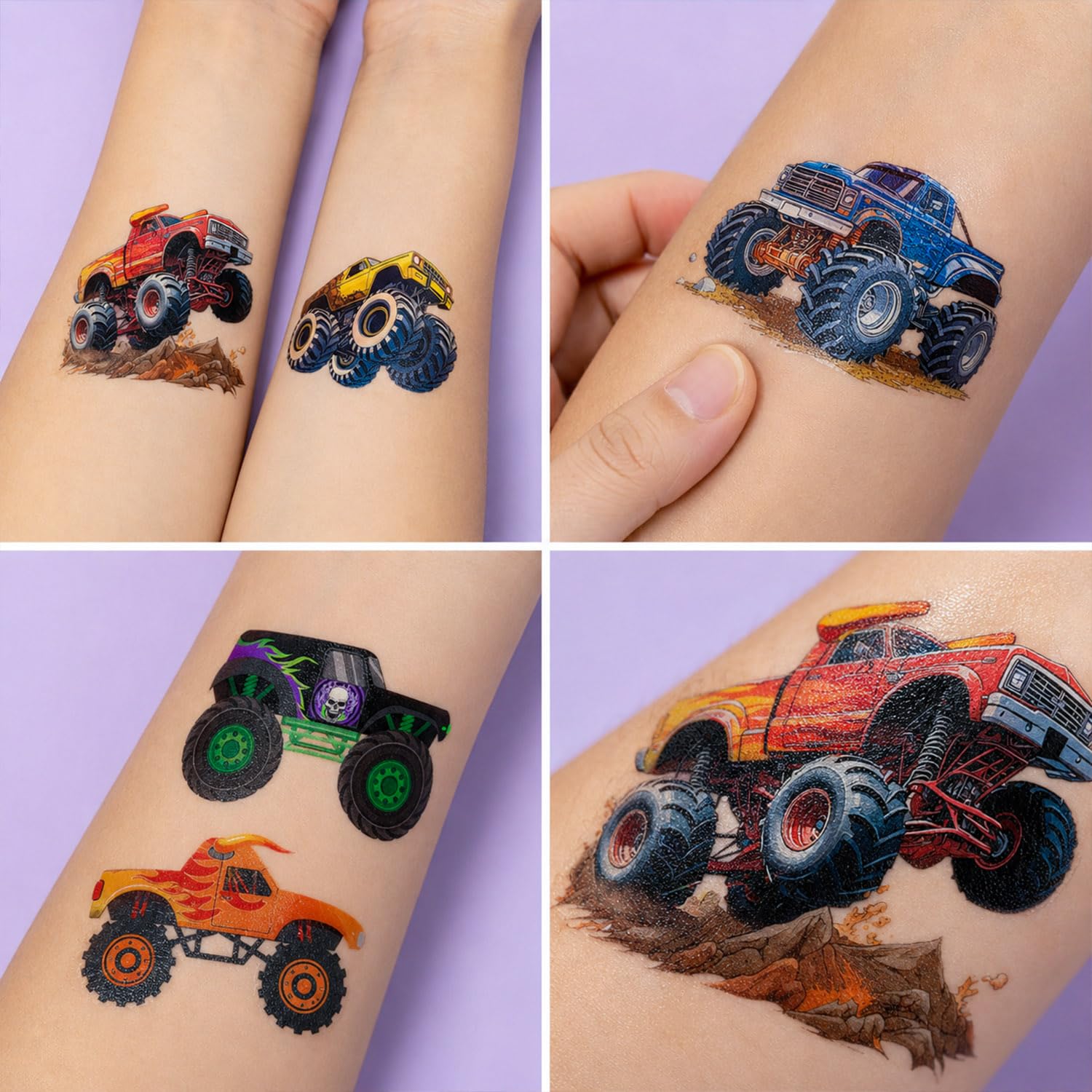 Monster Truck & Race Car Tattoos - 120 PCS! -5