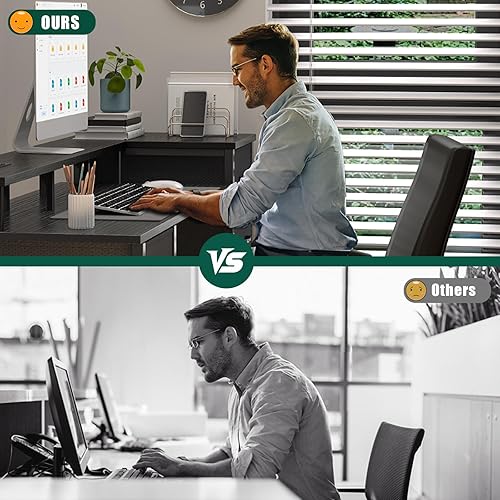 Miniatura 8 de Escritorio para computadora de 47 pulgadas con 5 cajones de almacenamiento de tela, escritorio para juegos con tomas de corriente y luces LED,