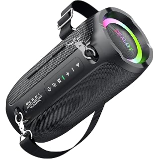 ZEALOT Enceinte Bluetooth Portable avec lumière LED, Enceinte d’extérieur sans Fil, Son Puissant de 50W, Autonomie 30 hrs, Port AUX, USB, Carte TF, Étanchéité IPX6 pour Fêtes Voyage Extérieur - Les Beatles, Paul McCartney, John Lennon, RIngo Starr, George Harrison
