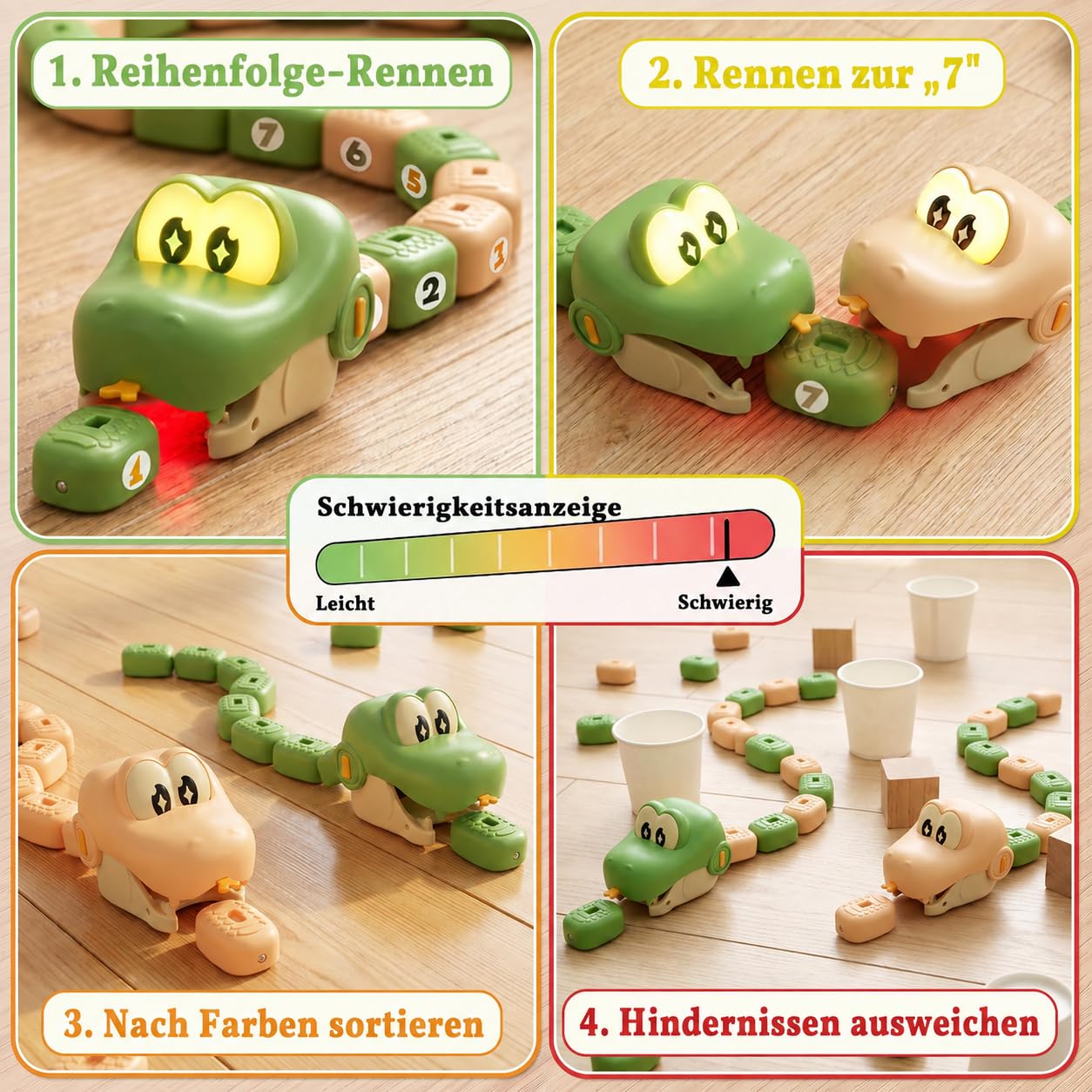 Umikk Magnetic Snake Game, Ferngesteuerte Schlange mit Licht