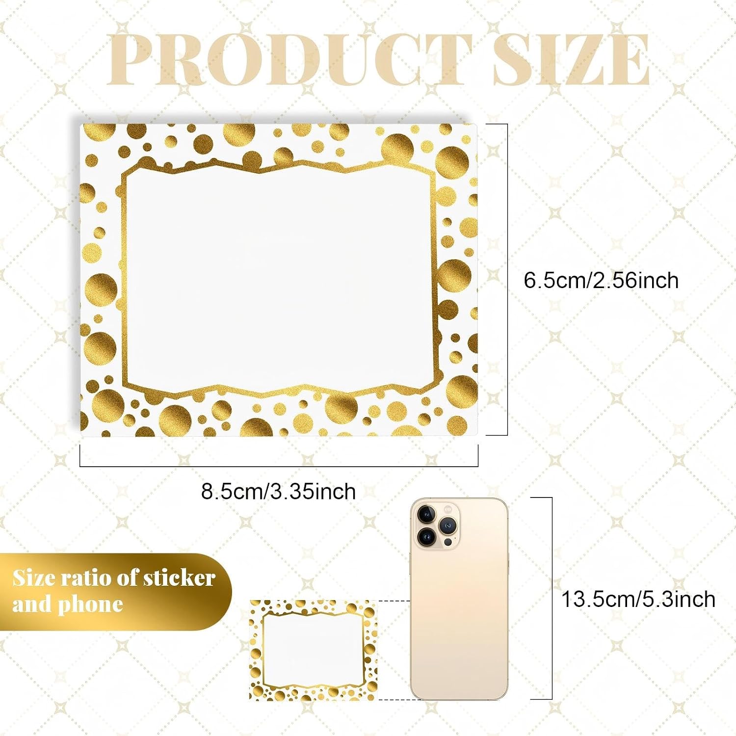 Pajean 240 Pcs Gold Name Tags Sticker, Self Adhesive Labels, Elegant Style image 2