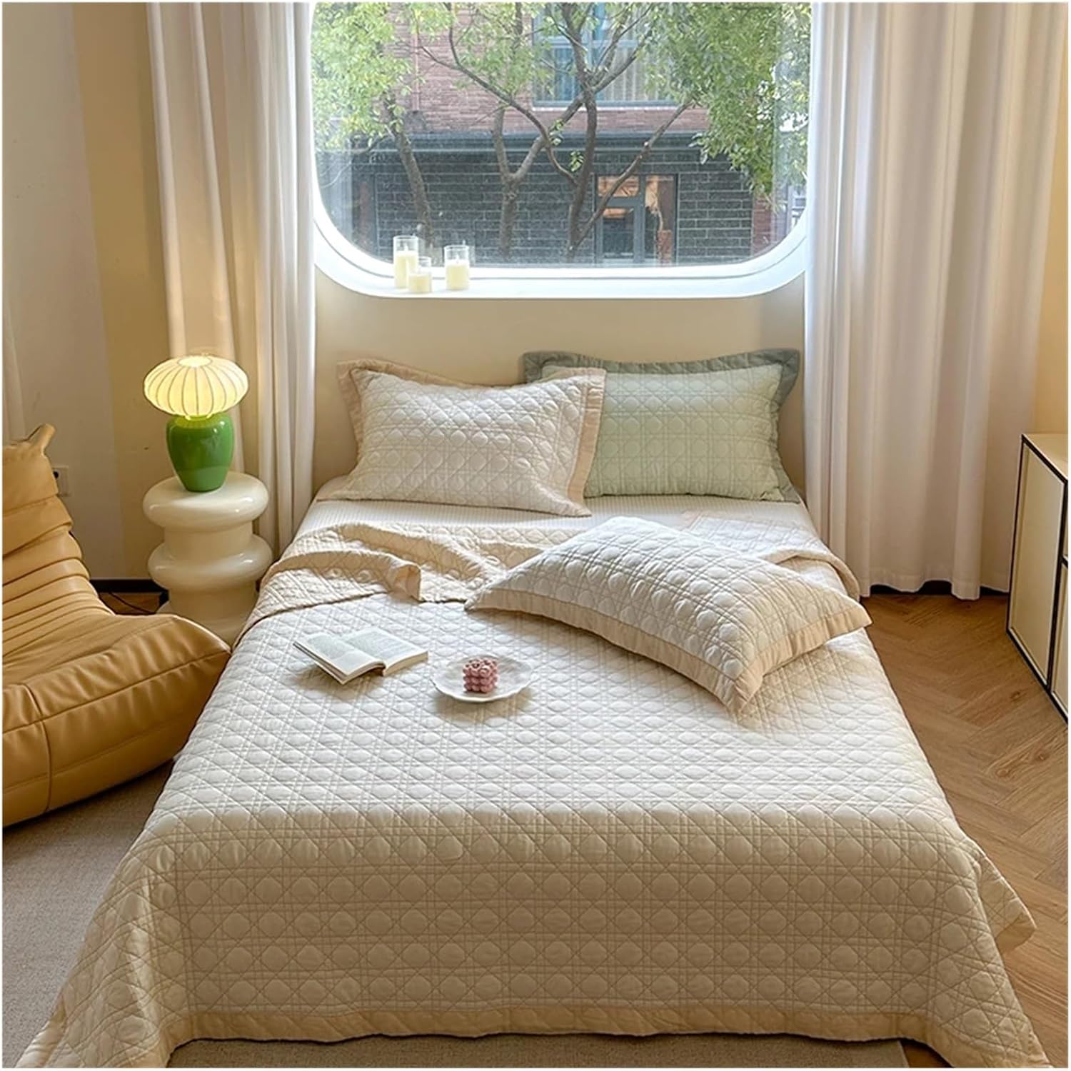 High-end Nature Fiber Bedspread on The Bed Cover Fiber bedspreads and coverlets Summer Couple Bed Quilt Mattress Topper,Cotton Duvet