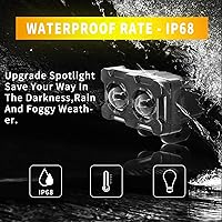 Vista 6 de Luces auxiliares LED para motocicleta, 2 piezas universales de 40 W, mini faros LED, luces antiniebla, luces de conducción de motocicleta de doble