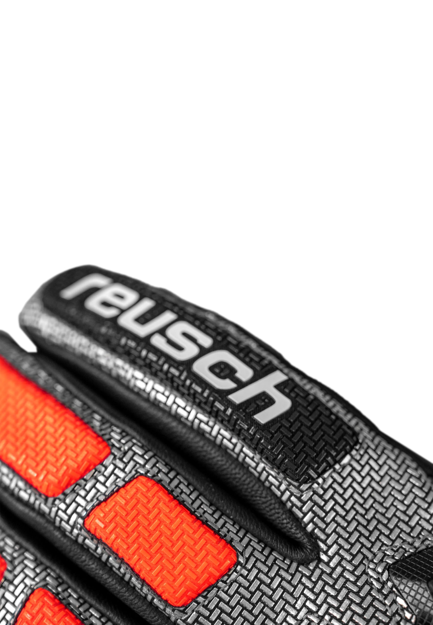 Reusch Worldcup Warrior Team rękawice narciarskie – unisex rękawice wyścigowe z izolacją TecFill, wyściółka palców, ochrona kostek, pełna skóra, wiatroszczelne, oddychające, dla profesjonalistów w