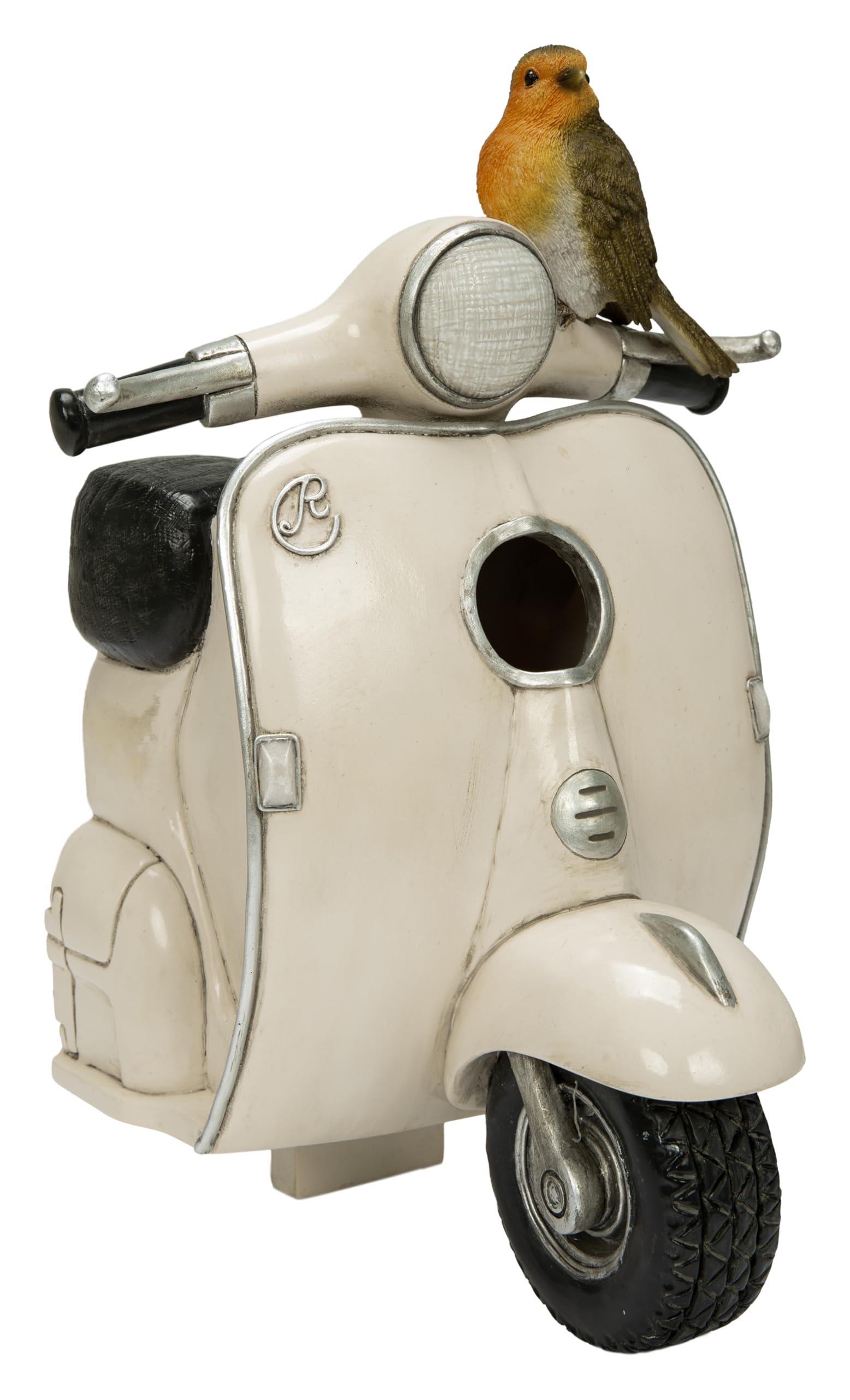Retro Scooter Robin Birdhouse – Vintage Garden Nest Box | Indoor & Outdoor Wildlife Décor