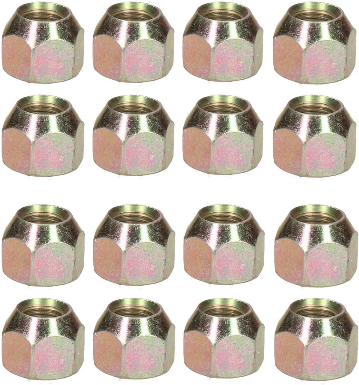 Pack of 16 3/8" UNF Conical Wheel Nuts Nut for Trailer Suspension Hubs Trailers, Lug Nuts