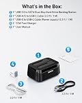 BENFEI Hard Drive Docking Station with UASP Offline Clone Function, USB C Dual Bay Dock for 2.5/3.5" HDD SSD, Up to 5Gbps | Tool Free Installation